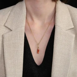 Pendentif corail or jaune