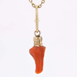 Pendentif corail or jaune