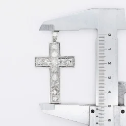 Pendentif Croix Art Déco Diamants