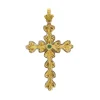 Pendentif croix avec émeraude