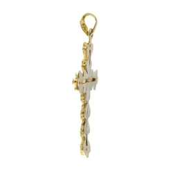 Pendentif croix avec émeraude