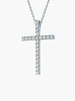 PENDENTIF CROIX DIAMANTS