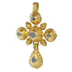 Pendentif croix en diamant des années 1800