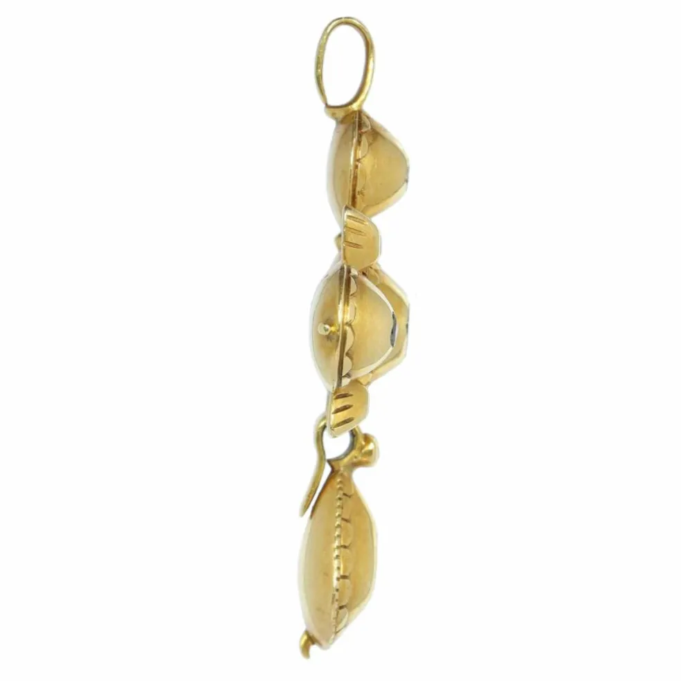 Pendentif croix en diamant des années 1800