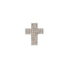 Pendentif croix en or blanc et diamants