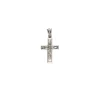 Pendentif croix en or blanc et diamants