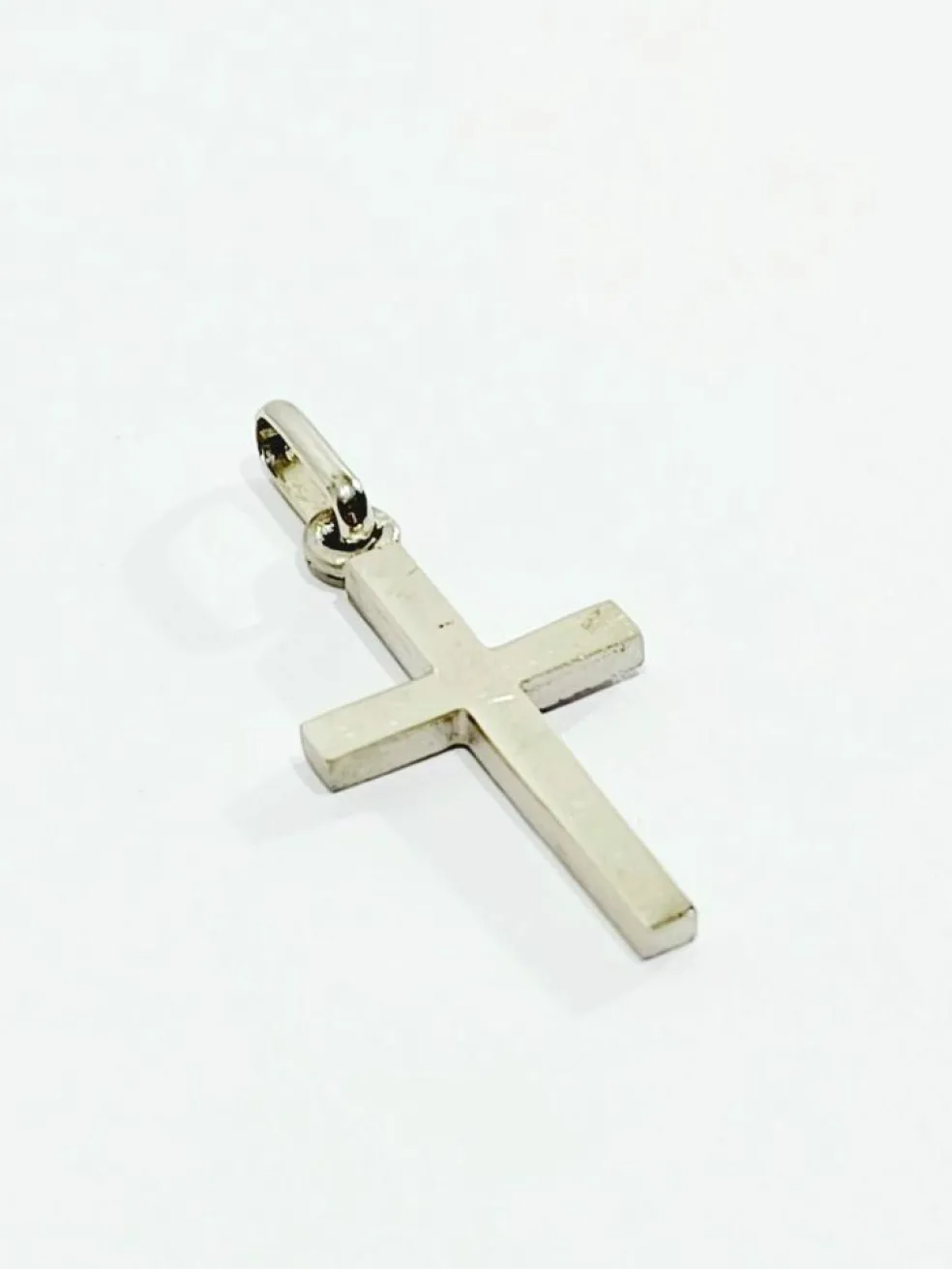 Pendentif Croix En Or Blanc