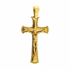 Pendentif croix en or jaune