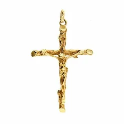 Pendentif croix en or jaune