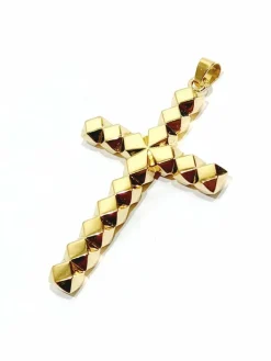 Pendentif croix en or jaune
