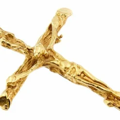 Pendentif croix en or jaune