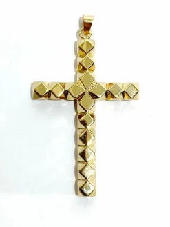 Pendentif croix en or jaune