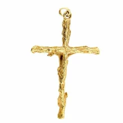 Pendentif croix en or jaune