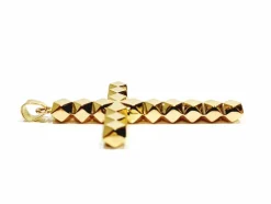 Pendentif croix en or jaune