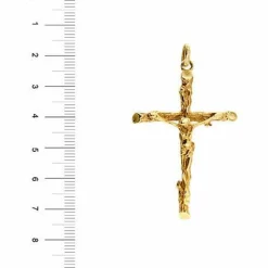 Pendentif croix en or jaune