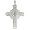 Pendentif croix en platine serti de diamants