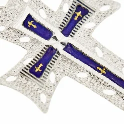 Pendentif croix émaillée