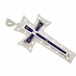 Pendentif croix émaillée