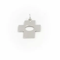 Pendentif Croix Or blanc