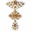 Pendentif croix or diamant