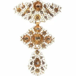 Pendentif croix or diamant
