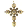 Pendentif croix, or et diamants