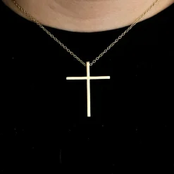 Pendentif Croix or jaune