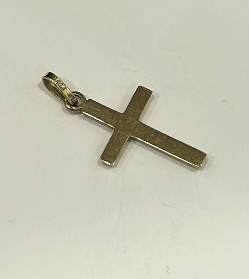 Pendentif croix or jaune