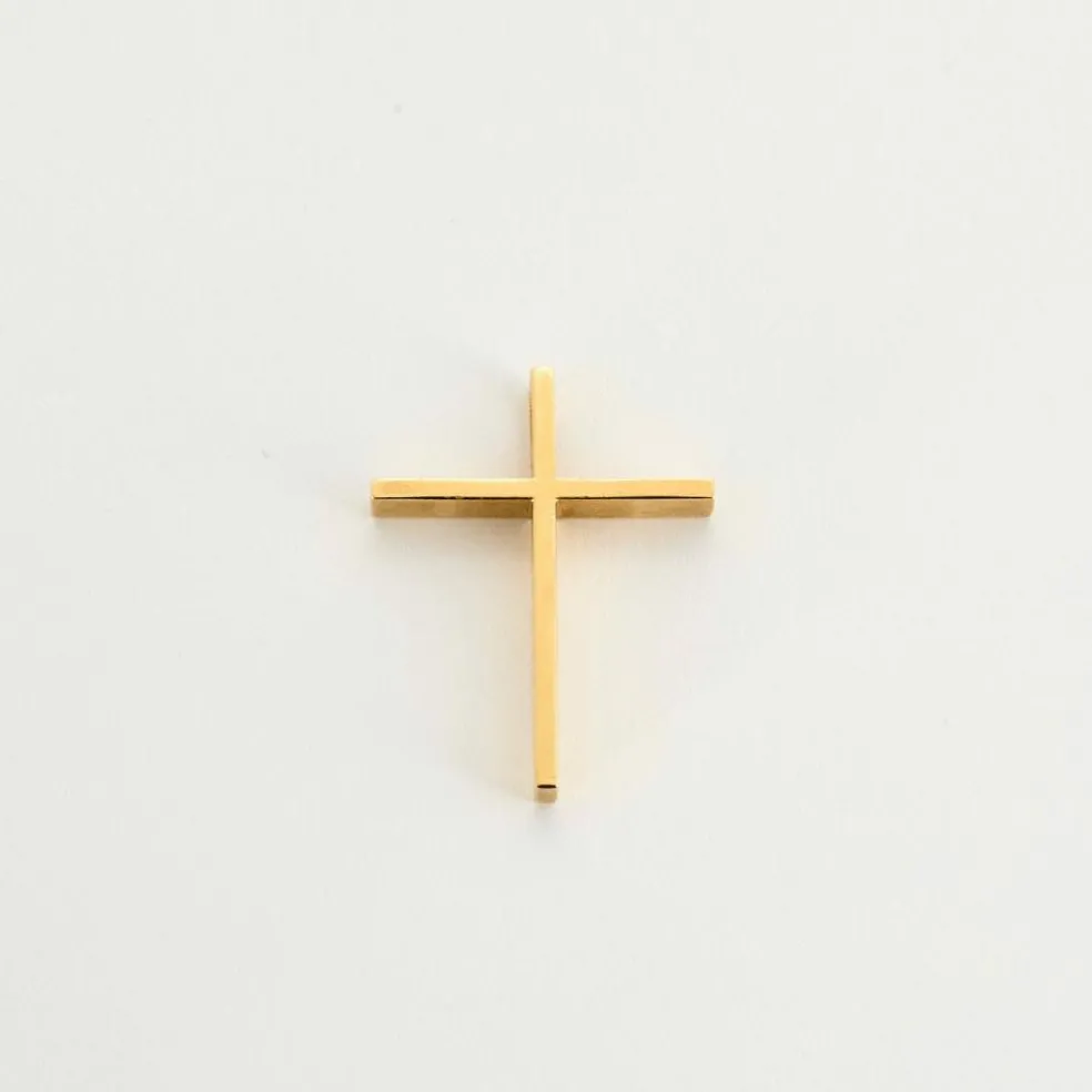 Pendentif Croix or jaune