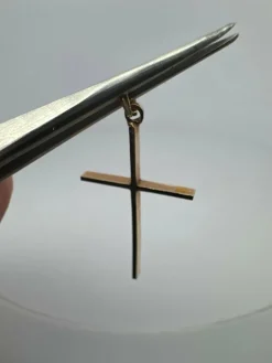 Pendentif Croix or jaune