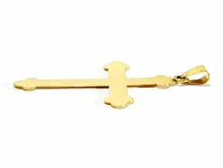 Pendentif croix or rose