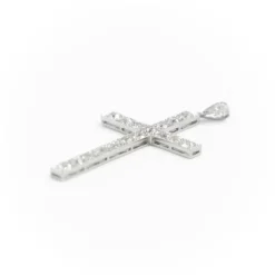 Pendentif Croix Platine Diamant