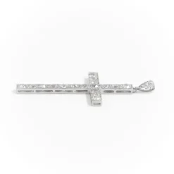 Pendentif Croix Platine Diamant