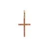 Pendentif crucifix en or jaune avec pierres