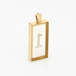 Pendentif cube 10 diamant flottants