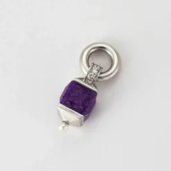 Pendentif Cube violet Diamants