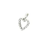 Pendentif cœur en or blanc et diamants