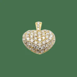 Pendentif cœur or & diamants