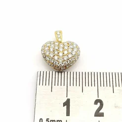 Pendentif cœur or & diamants