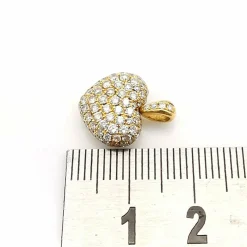 Pendentif cœur or & diamants