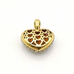 Pendentif cœur or & diamants