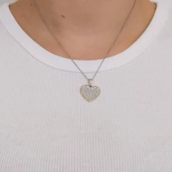 Pendentif Cœur pavage Diamants