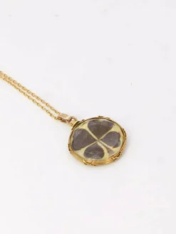 Pendentif de sentiment victorien or et cheveux