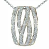 Pendentif design en or rose avec diamants taille brillant