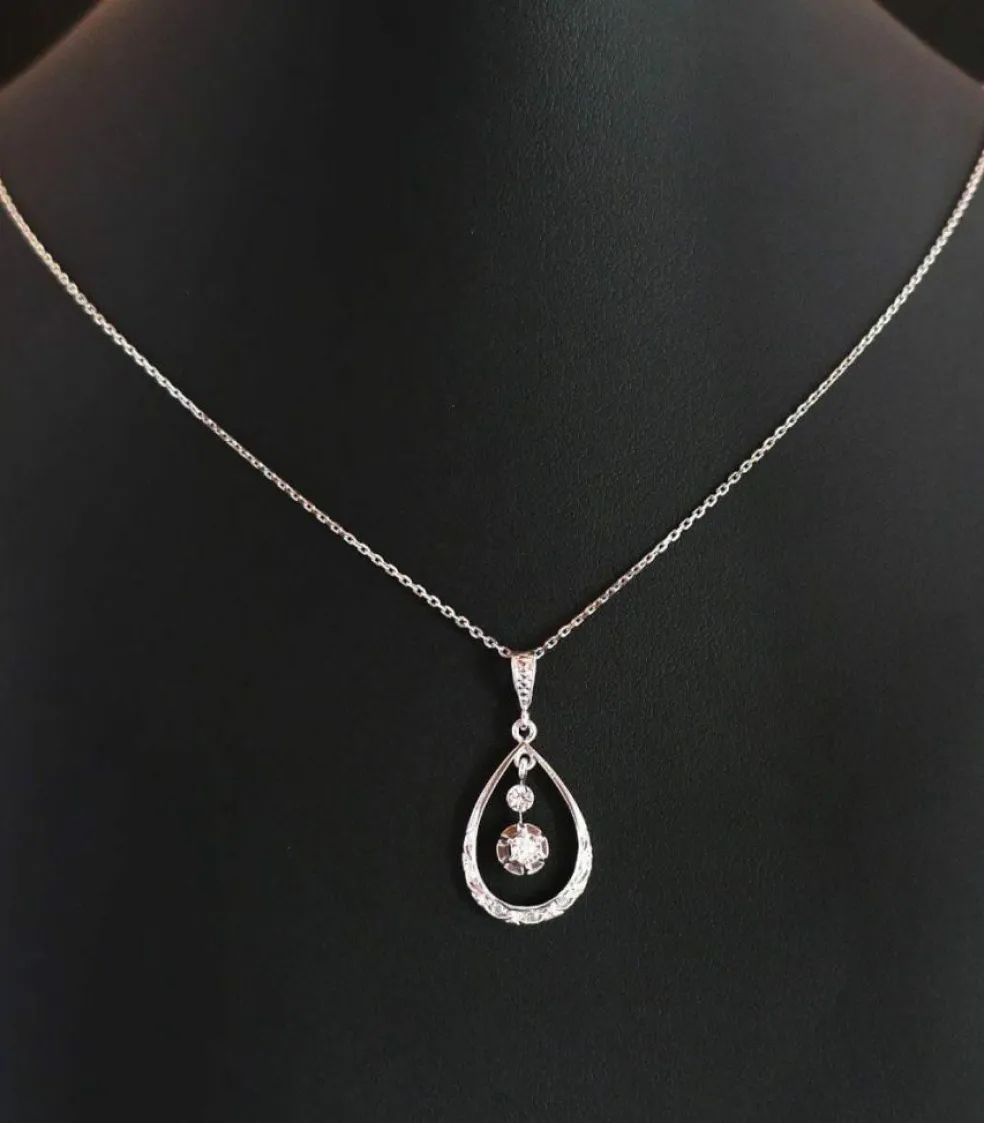 Pendentif Diamant, Or Blanc