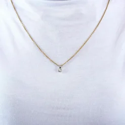 Pendentif diamant or blanc