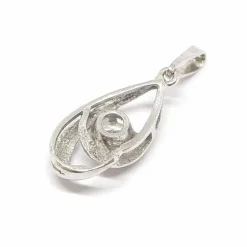 Pendentif diamant or blanc