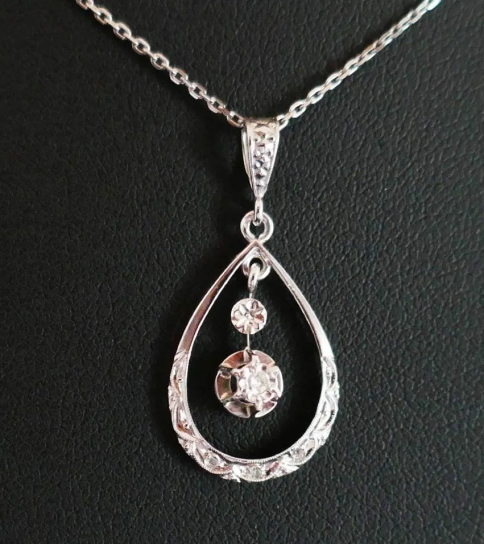 Pendentif Diamant, Or Blanc