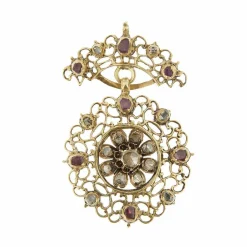 Pendentif diamants et rubis