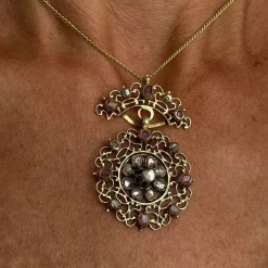 Pendentif diamants et rubis